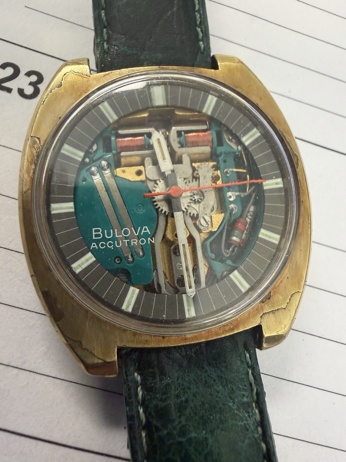 1969 Vintage All stainless 214 Accutron Spaceview Watch Runs gr8