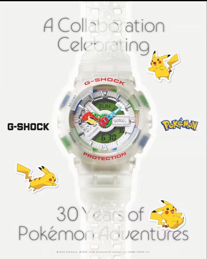 G-SHOCK Pokemon 30 GA-110PKM-7AJR Safe packing!