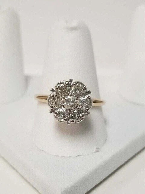 2CT Round Cut Lab Created Diamond Wedding Women Ring 14K Yellow Gold Plated