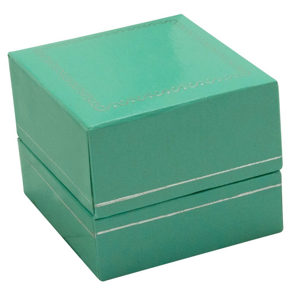 Lot of 12 Teal Leatherette Jewelry Ring Bracelet Earring Necklace Box Gift Boxes