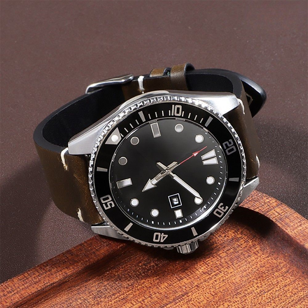 18mm 20mm 22mm Vintage Oil Wax Leather Watchband 19mm 21mm 24mm Cowhide Strap