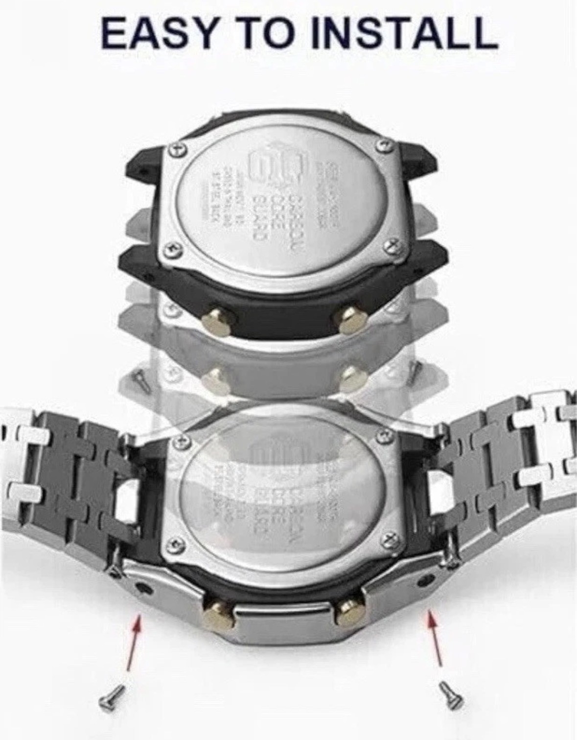 Mod Kit Fits Casio G-Shock GA-2100 GA-2110 Watch Casioak Metal Case and Bracelet