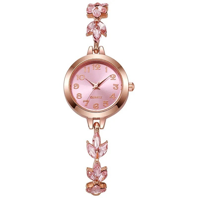 Luxury Women Quartz Watch Rhinestone Bracelet Elegant Ladies Gift (no Box)