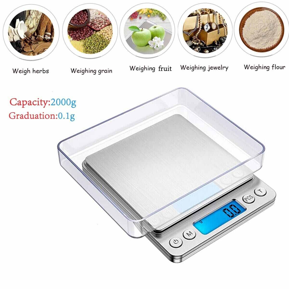 Digital Scale 0.1g Precision Jewelry Gold Silver Coin Gram 3000g x 0.1g