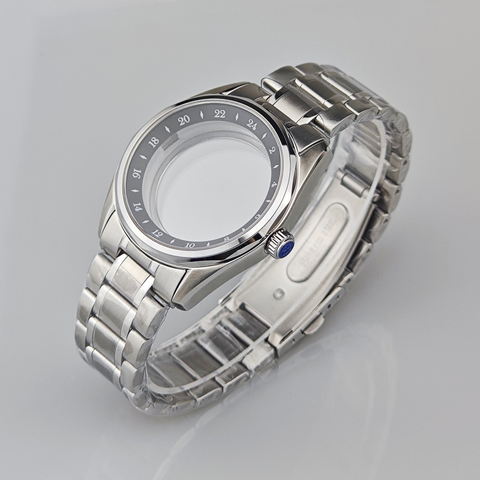 39.5mm Stainless Steel Case+Strap Sapphire Glass For NH34 NH35 NH36 28.5mm Dial