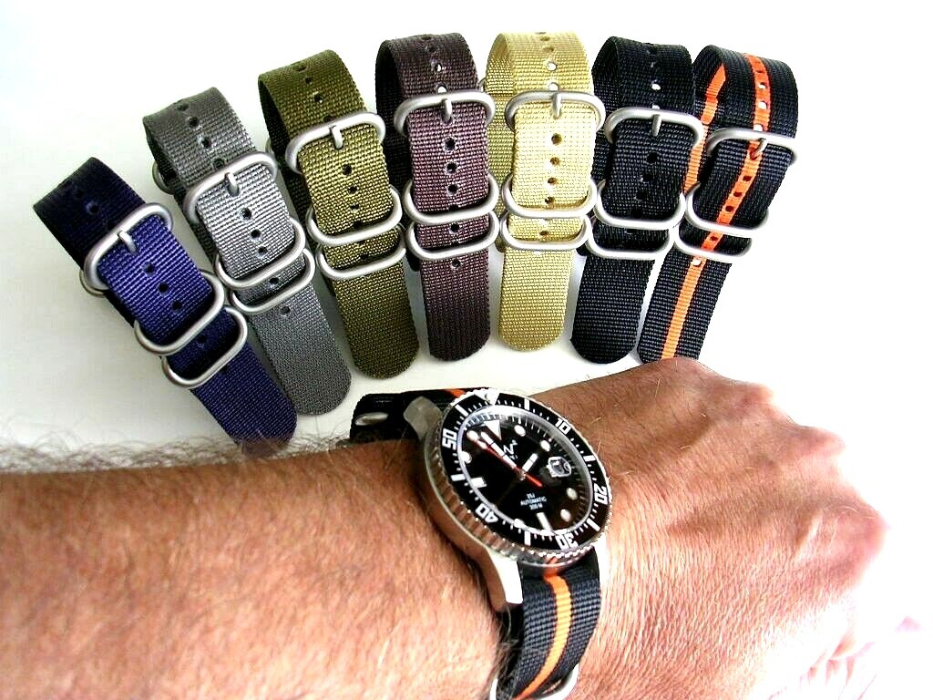 NATO G10 ® UTC Heavy Ballistic Nylon Military RAF watchband strap Bond IW SUISSE