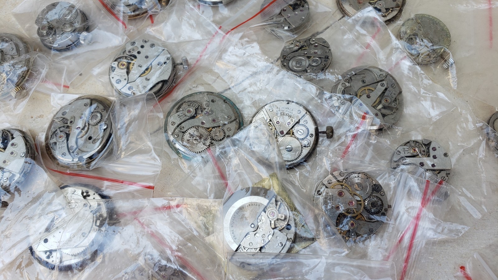 Antique Vintage Automatic Manual Wind Mixed Watch Movements- Lot Of 44 Movement