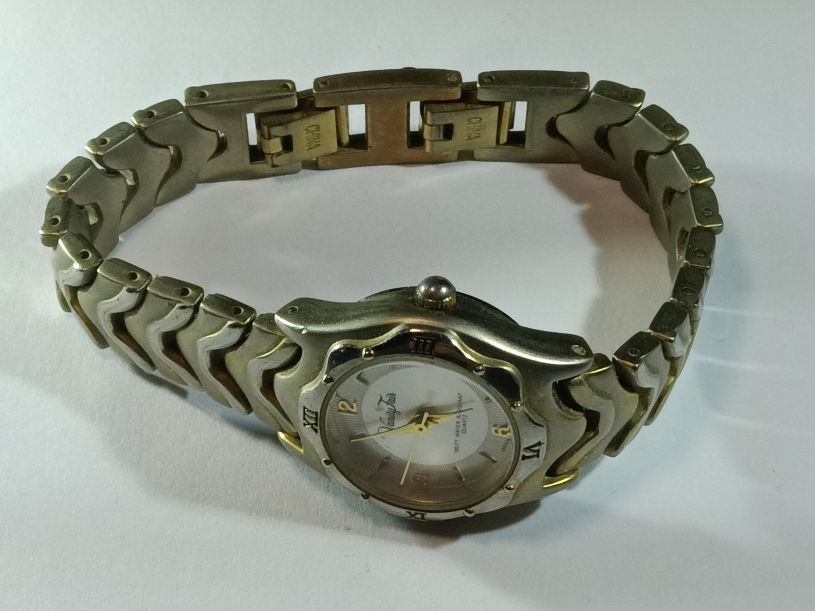 Vanity Fair Ladies Two Tone Watch by Advance Quartz Wristwatch Ref# VFW97324W