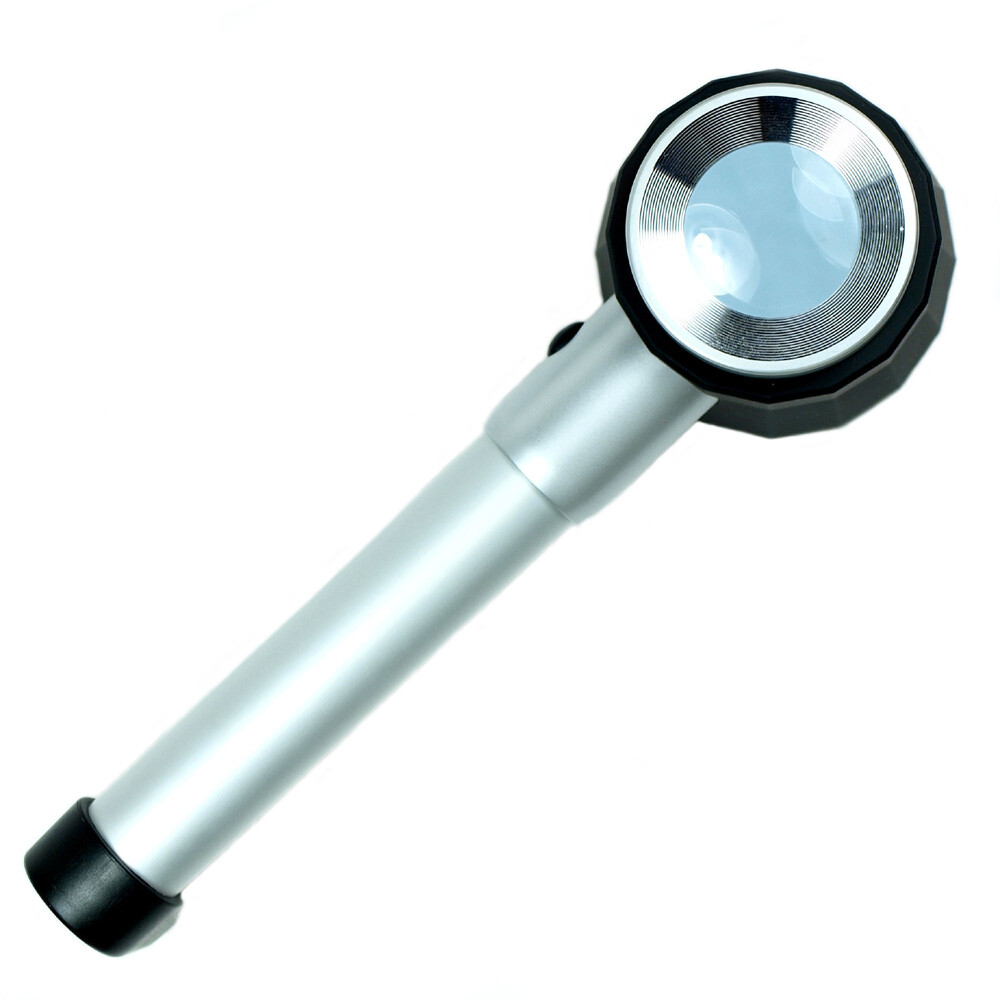 High Quality 10X Optical glass Lighted Magnifier 45X Jewelers Loupe with LED UV