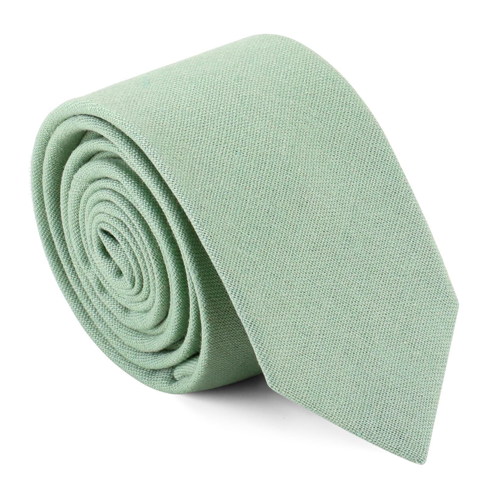 Men’s Skinny Ties Polyester Cotton Blend 2.5″ (6.35CM) Solid Slim Necktie for…