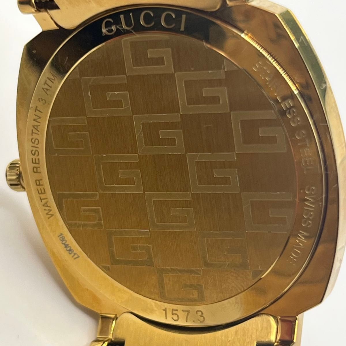[B1P] Gucci Grip GP 157 3 Quartz Watch With Box Interlocking G [g8t]