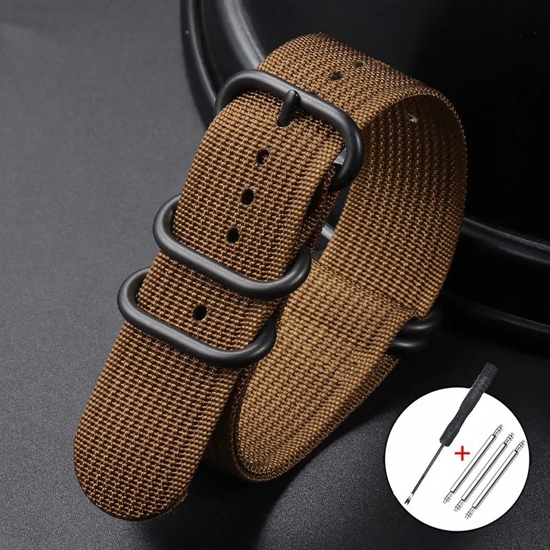 18mm 20mm 22mm 24mm Ballistic Durable Military Nylon Wrist Watch Band Strap