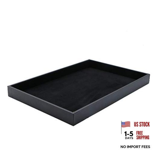 Velvet Jewelry Tray for Drawers Jewelrys Display Tray Stackable Jewelry 1 Black