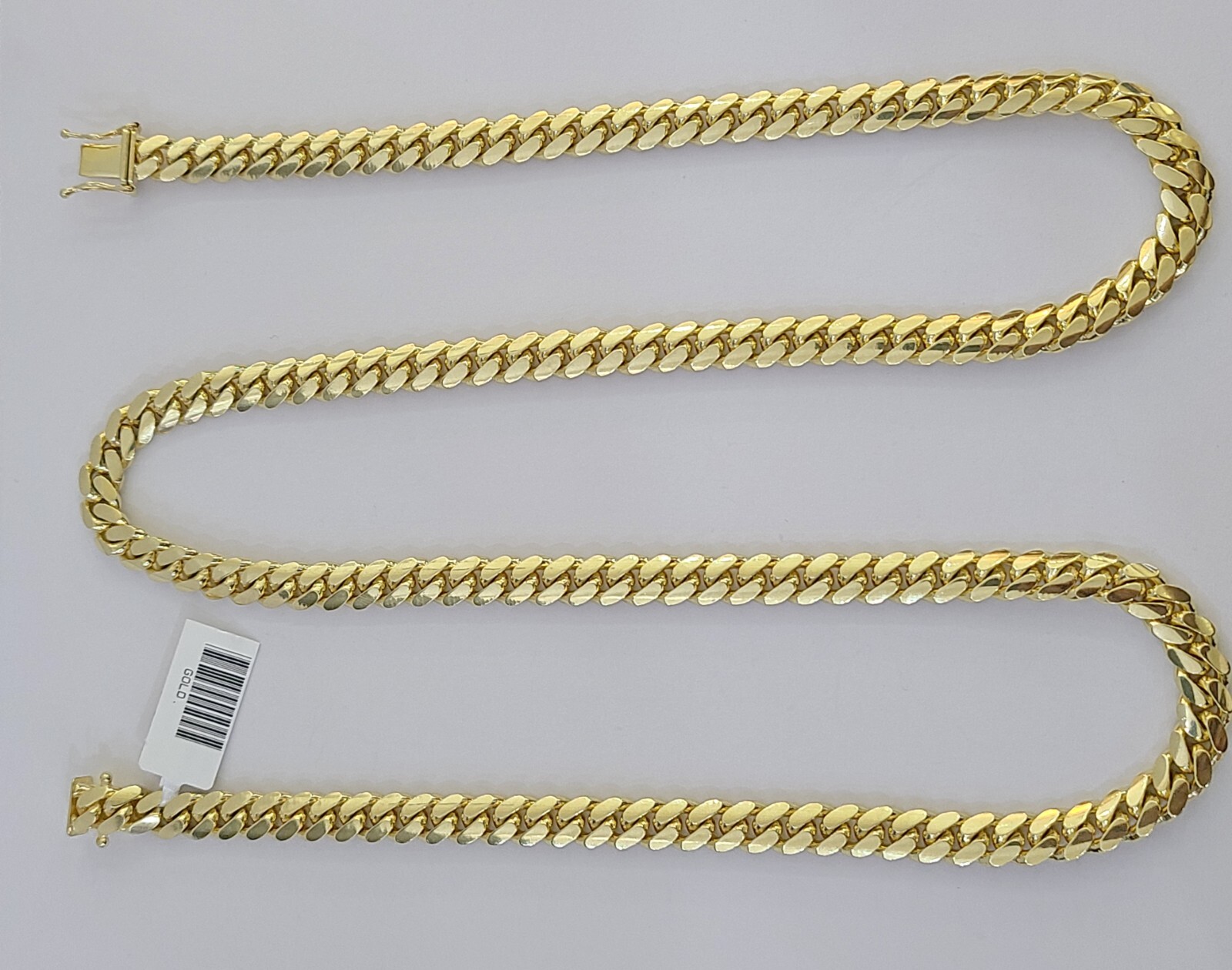 solid 14k Real Yellow Gold Miami Cuban Link Chain 7mm Necklace 20″-26″ Inch