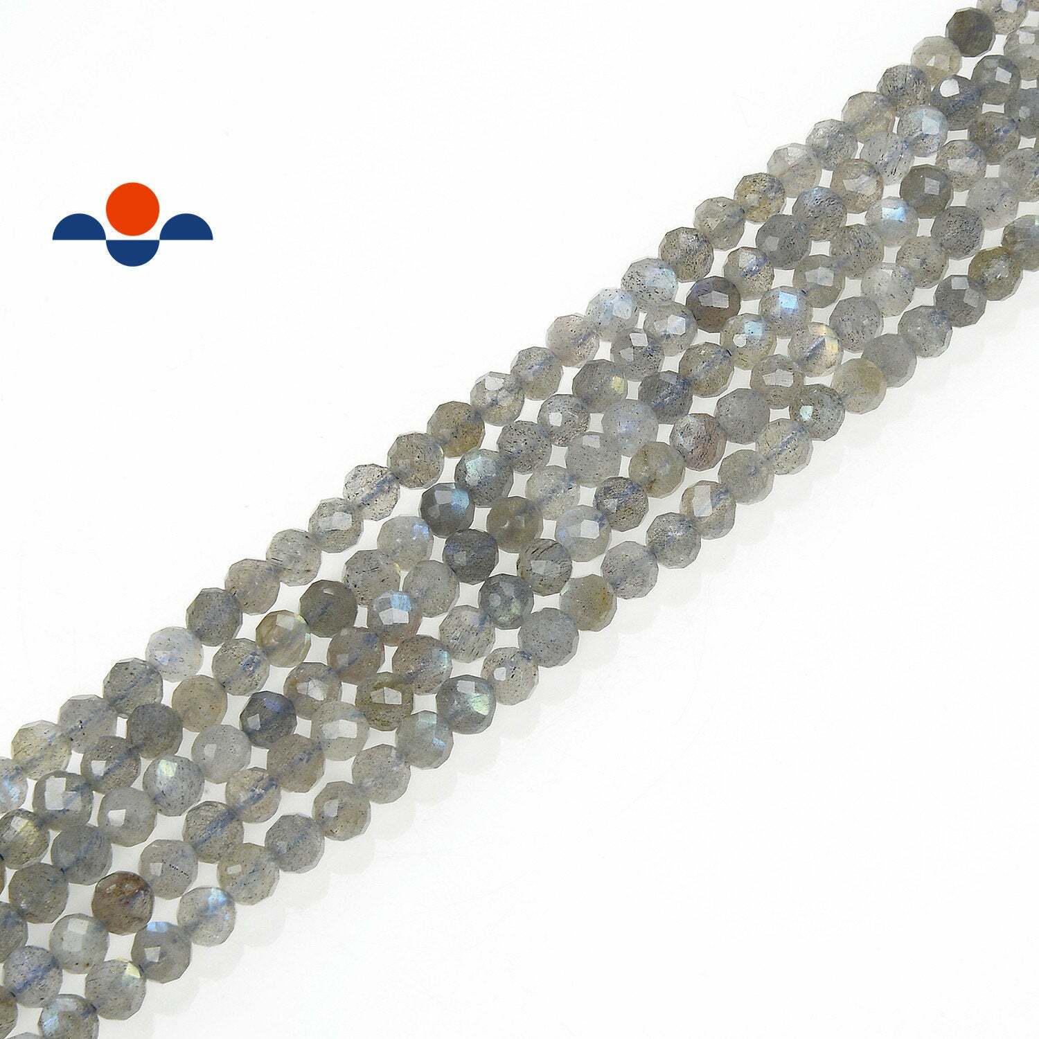 Natural Labradorite Faceted Round Beads 2mm 3mm 4mm 5mm 15.5″ Strand