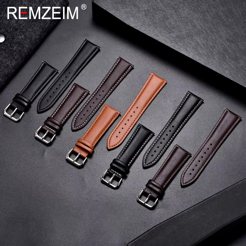 16mm 18mm 20mm 22mm 24mm Genuine Leather Watch Band Strap Bracelet