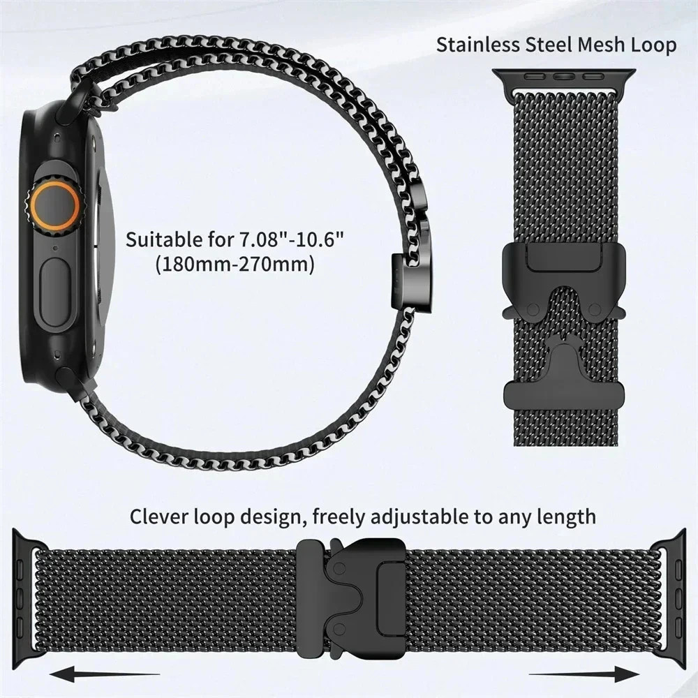 Milanese Loop Strap for Apple Watch Series 11 10 9 8 7 6 SE 3 Ultra 3 Metal Band