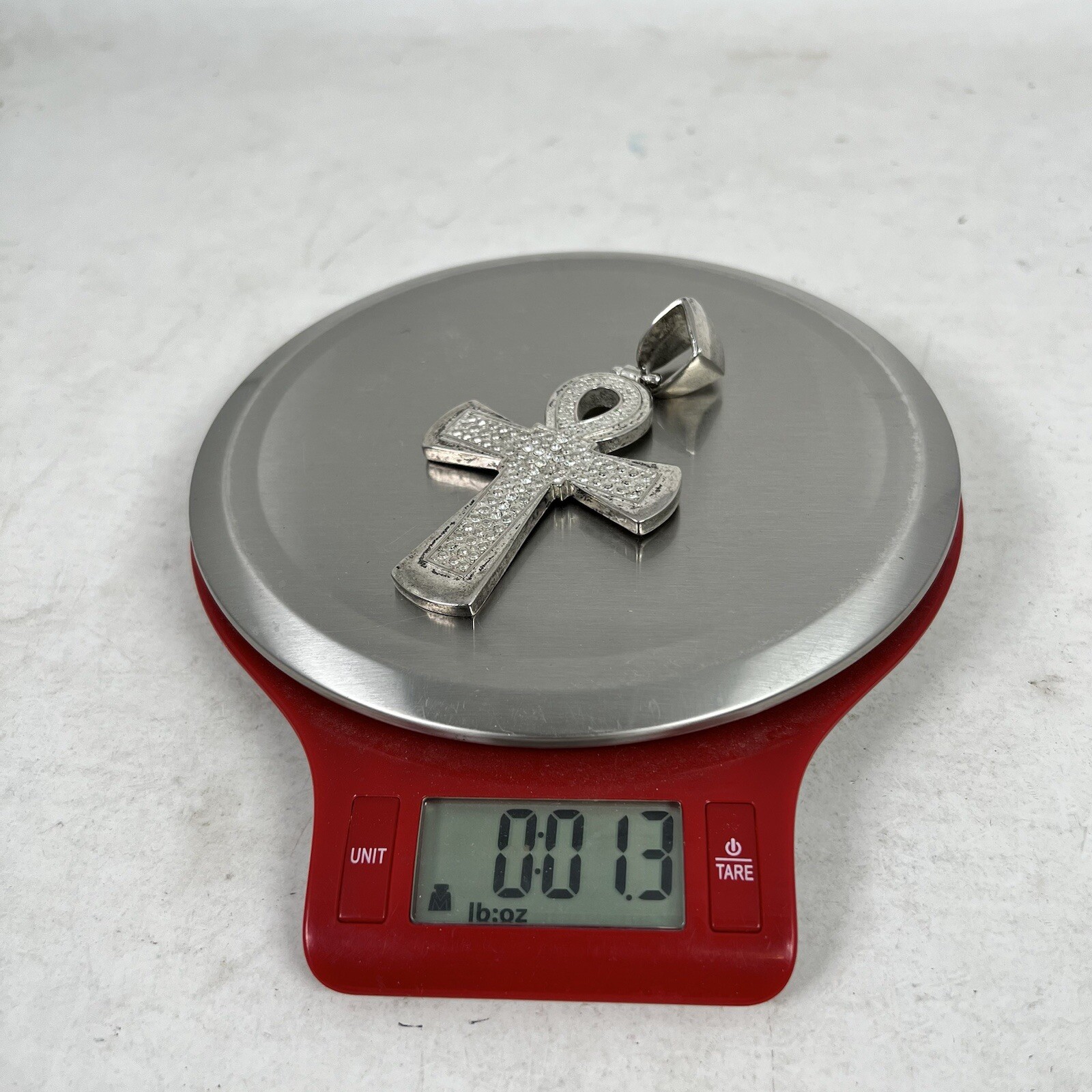 VTG 925 Sterling Silver Ankh Cross Pendant 1.3oz 4in SEE DESCRIPTION