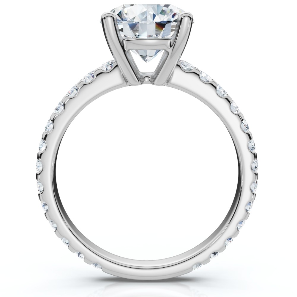Certified 3.40Ct Diamond Engagement Ring 14k Gold Lab Grown