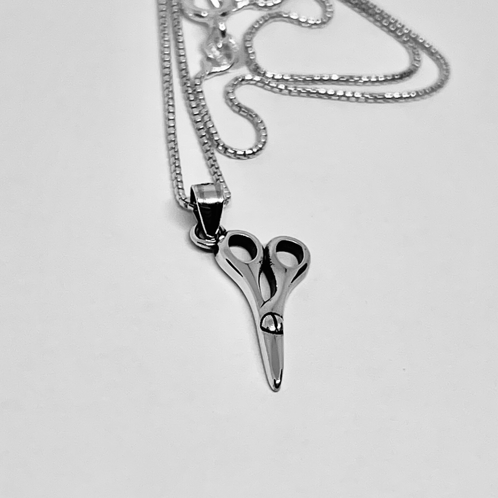 Sterling Silver Little Scissors Necklace, Hair Dresser Necklace, Silver Necklace