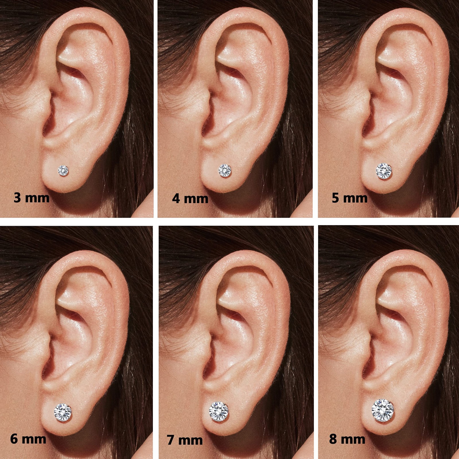 EIELO 12Pairs Clear Plastic CZ Studs Earrings for Women Men Acrylic Post Hypoall