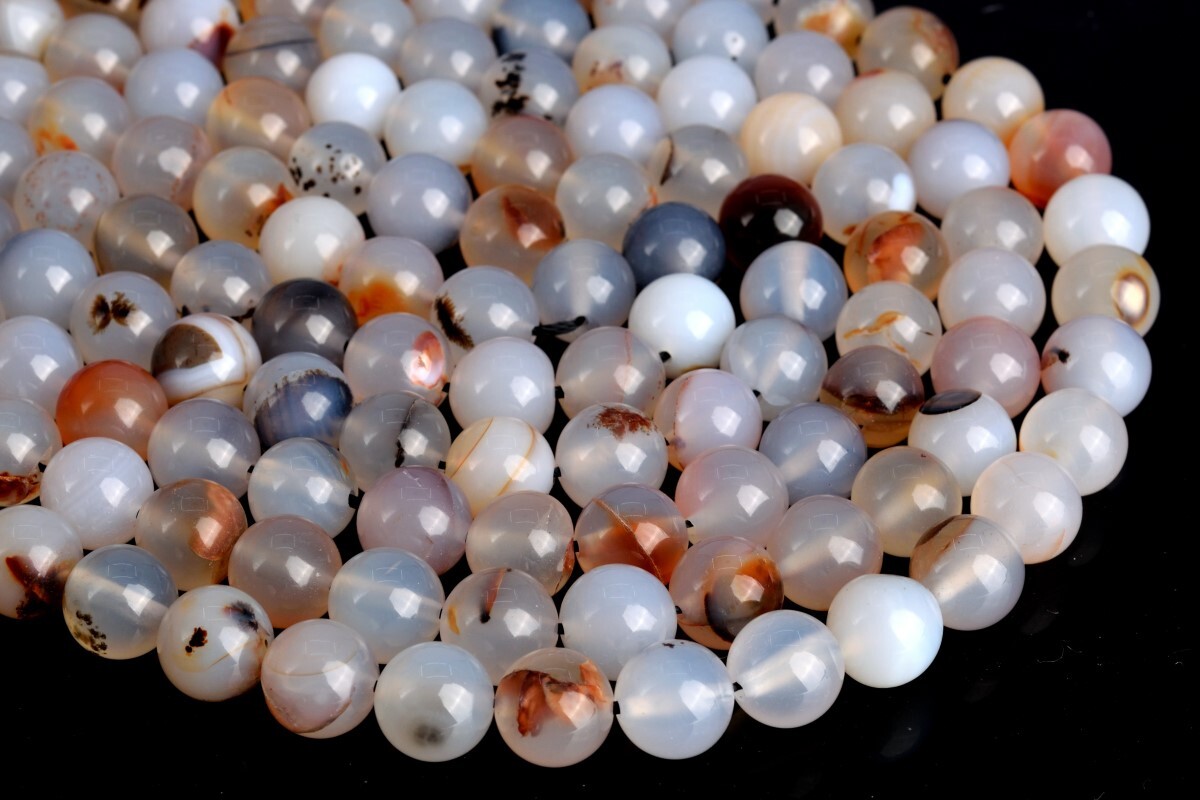 Natural Multicolor Dendritic Agate Beads Grade AAA Round Loose Beads 6/8/10MM