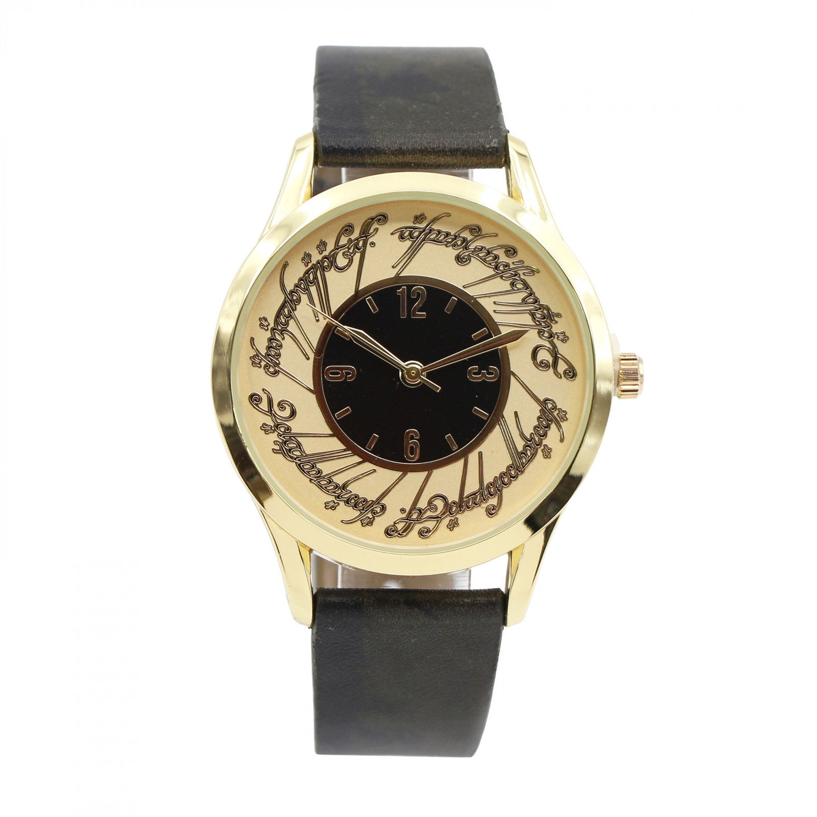 Lord of The Rings The One Crystal Brushed Dial Analog Watch Gold