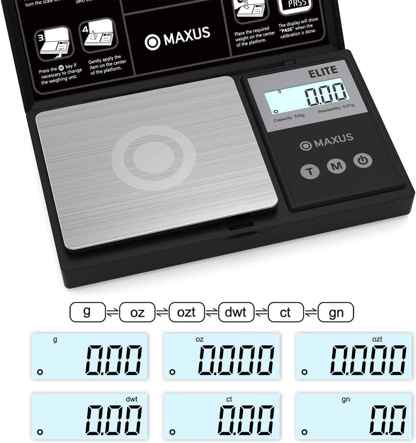 Versatile Mini Digital Scale 500g Capacity with Tare Function & Multiple Units