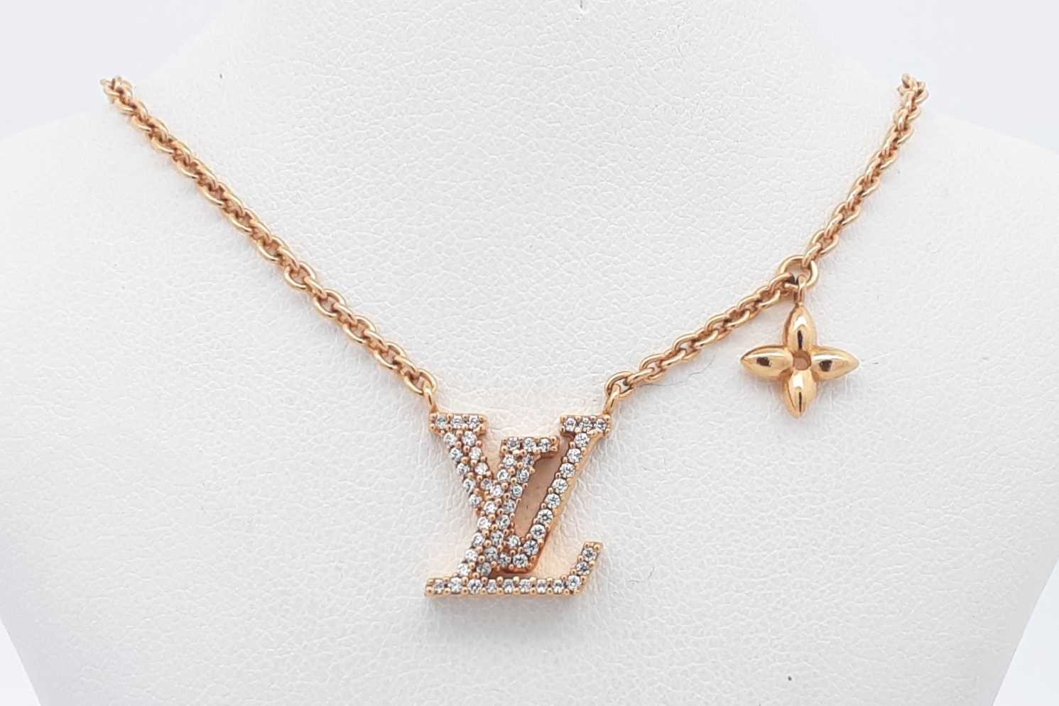 Louis Vuitton Lv Iconic Gold Tone Necklace 6.7 Grams 16-18 Inch Eb0626oxzsa