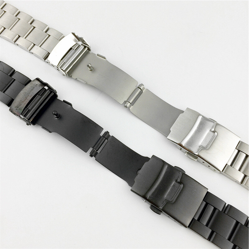 Solid Brushed Stainless Steel Watch Band Straps Mens Wristbands 18 20 22 24 26mm