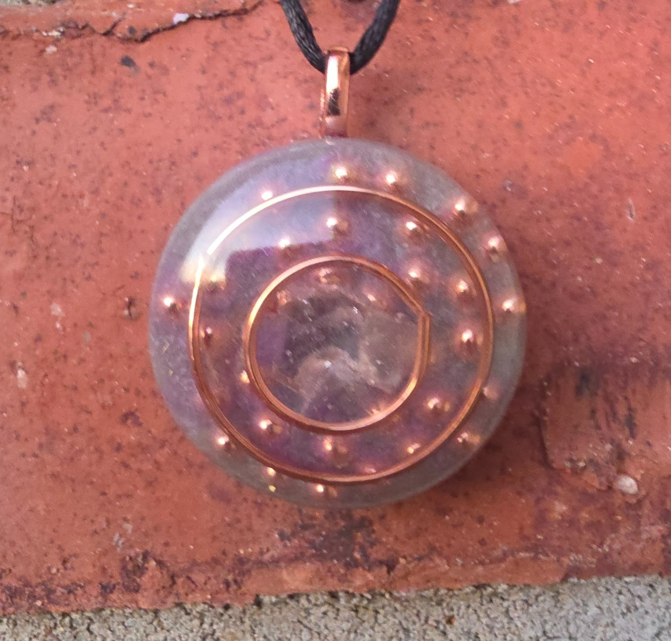 Flourite Orgonite Orgone Energy Pendant Necklace Spiritual Balance Psychic Love