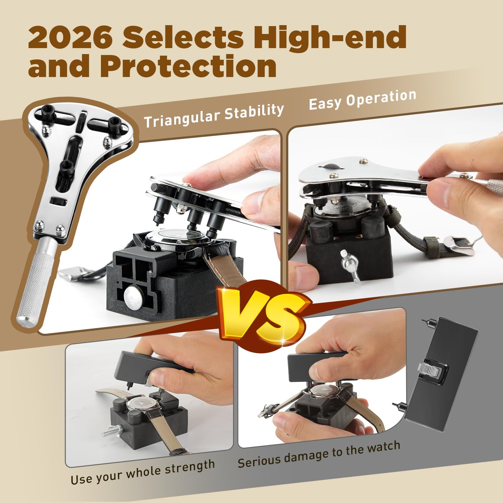 【Combination Version】Eventronic Watch Repair Tool Kit + Press Tool…