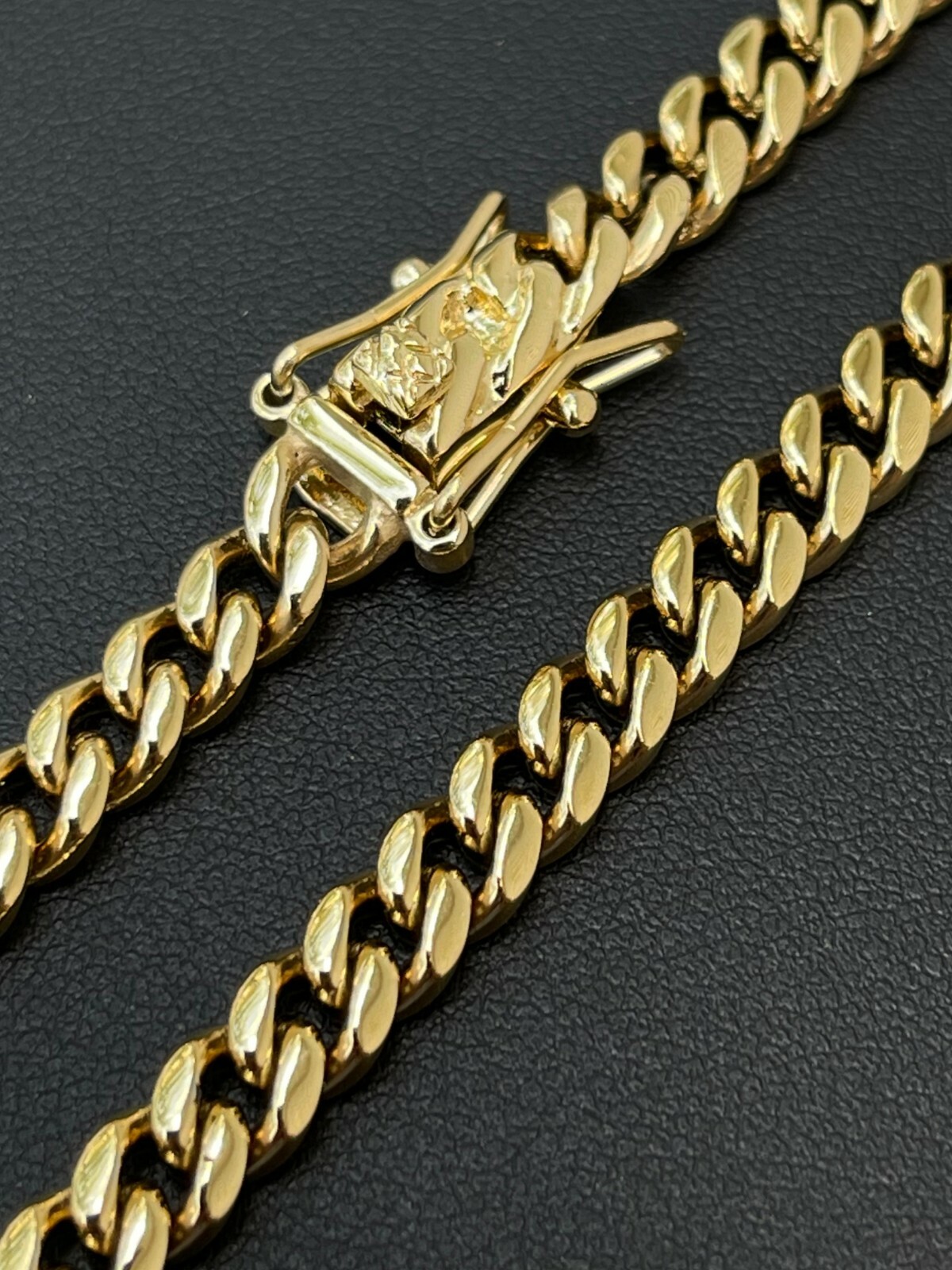 Real Mens Miami Cuban Link Chain Necklace Or Bracelet Gold Plated Stainless 6mm