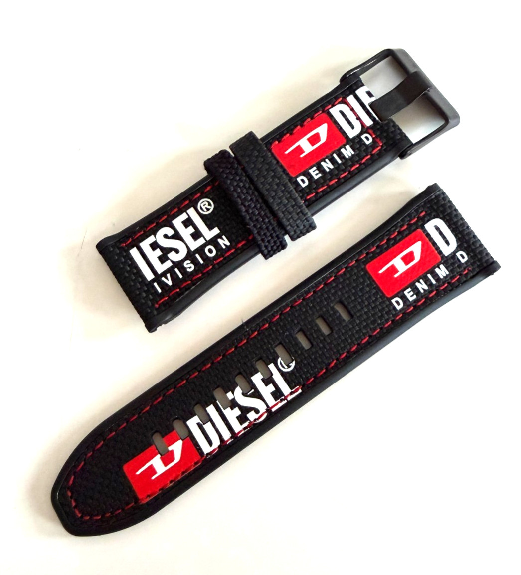 DIESEL DZ7433 Replacement Nylon Watch Band Strap Black 28 mm