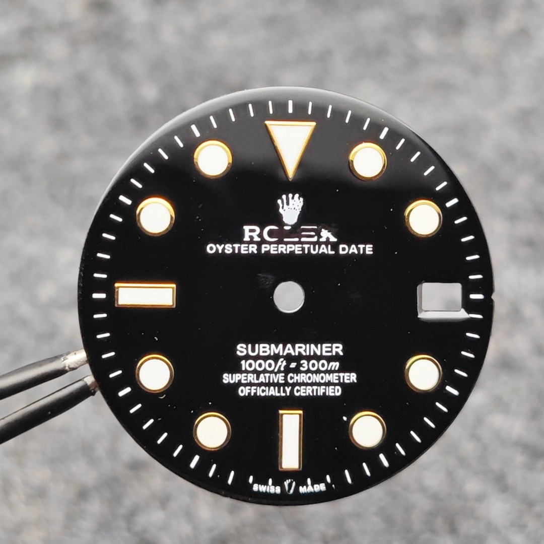 28.5mm SUB Watch Dial Ice Blue Luminous for NH35 NH36 Movement Watch Parts