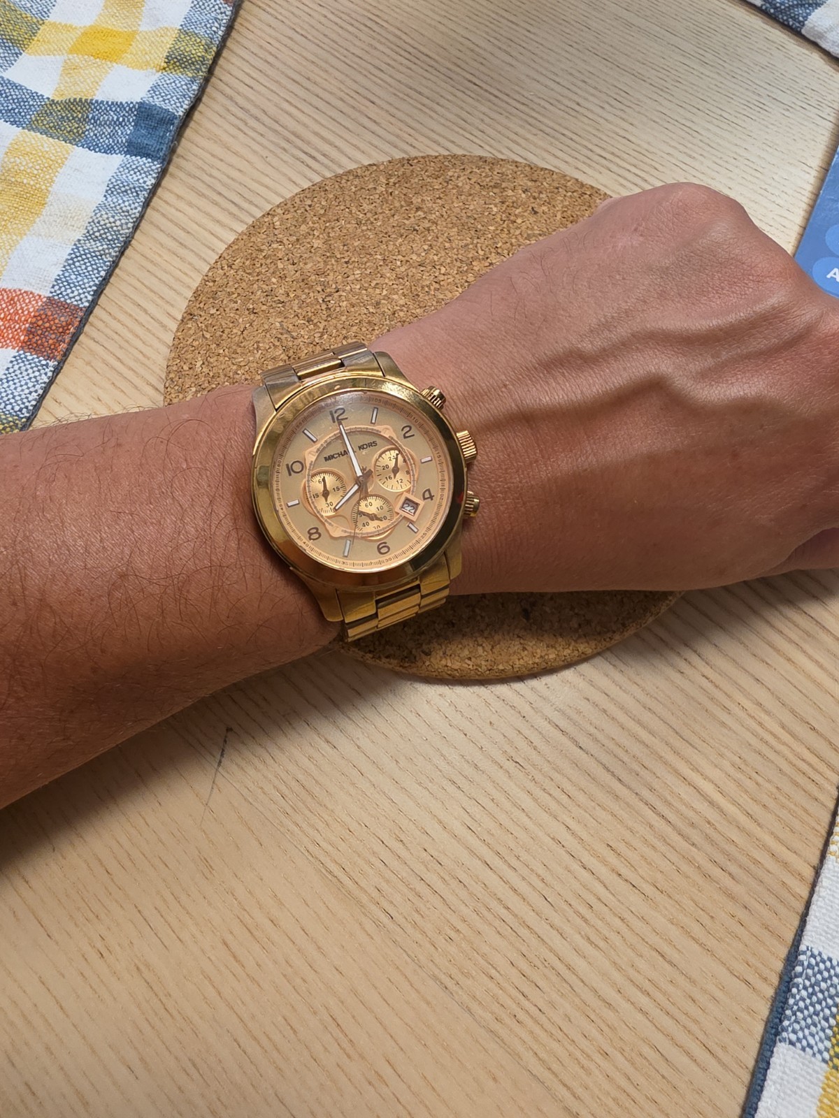 Michael Kors Rose Gold-Plated Stainless Steel Men’s Watch MK8096