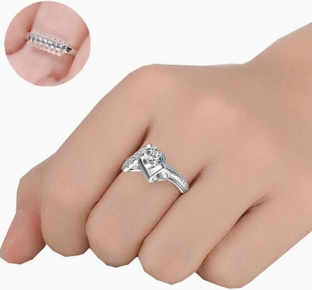 3PCS Ring Size Adjuster Invisible Clear Ring Sizer Jewelry Fit Reducer Guard US