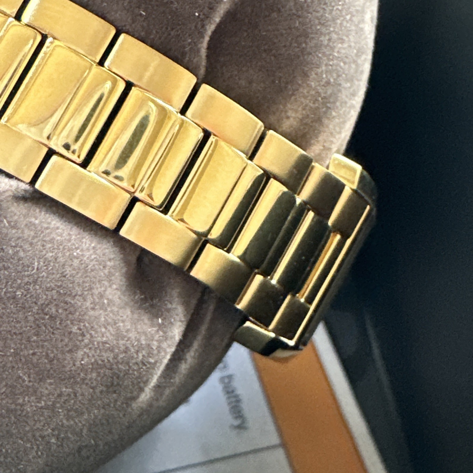 Bulova Diamond Women’s Gold Tone PVD Stainless Black Dial Quartz Watch 97P169