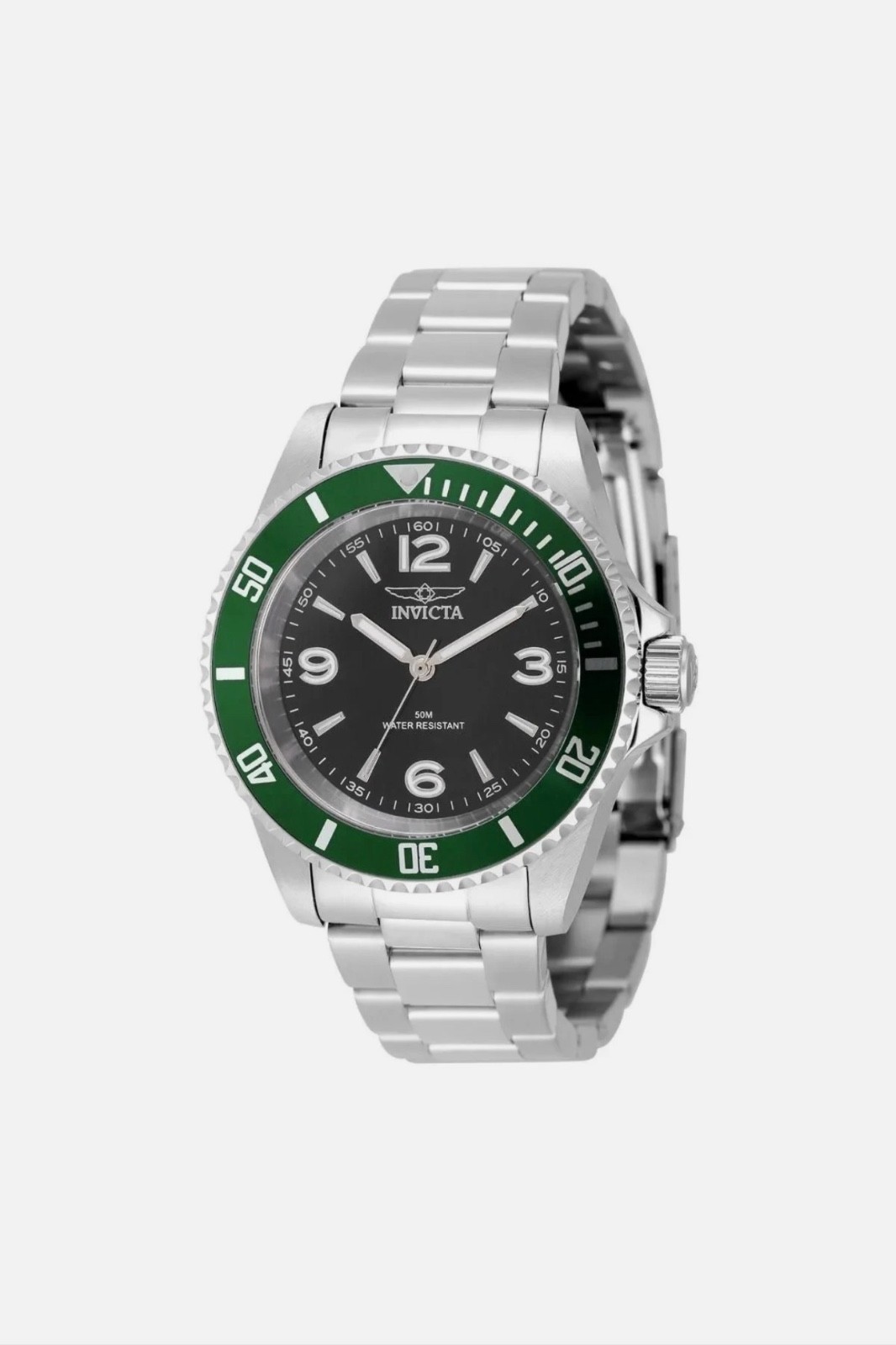 NEW Invicta Men’s 49338 Quartz Watch – Green Bezel – Box and Warranty
