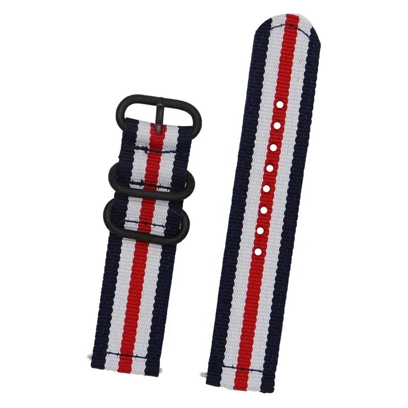 18mm 20mm 22mm Durable Military Woven Nylon Wrist Watch Band Quick Release Strap
