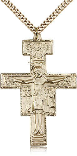 Gold Filled Crucifix Pendant For Men On 24 Chain – 30 Day Money Back Guarantee