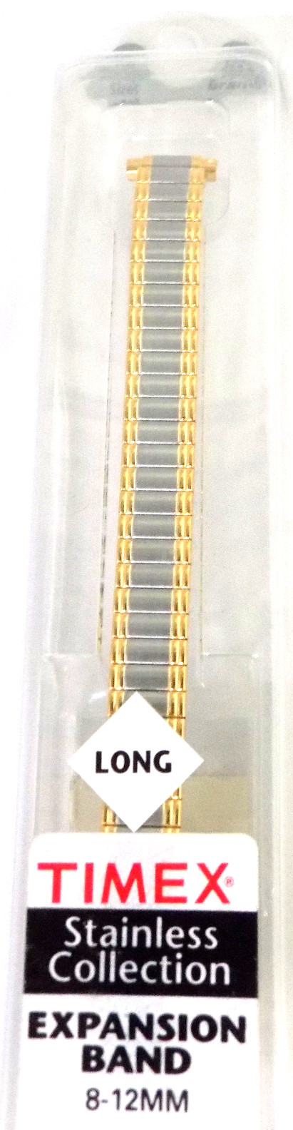 6 1/16″ 154mm LONG Length 8-12mm Ladies Womens Timex Expansion 2 Tone Watch Band