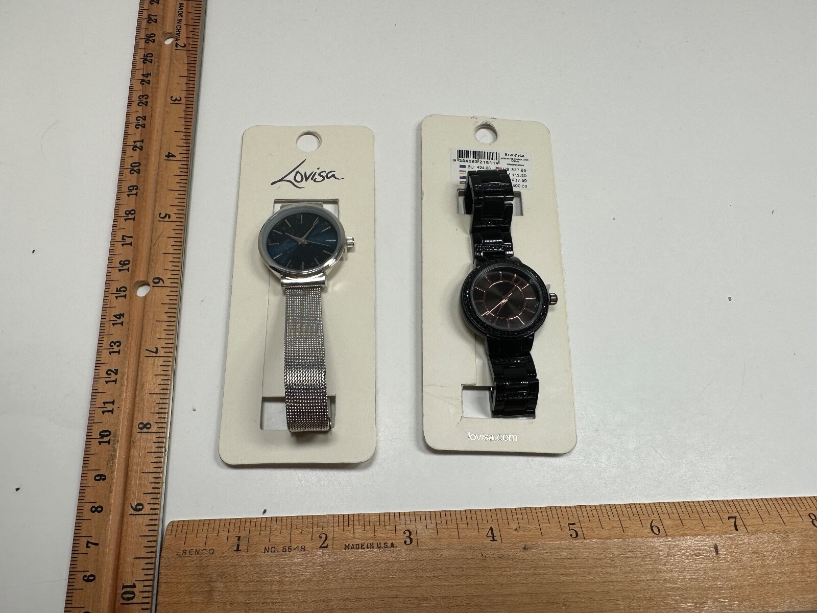 2 Lovisa Watches Male Female Silver Tone Black