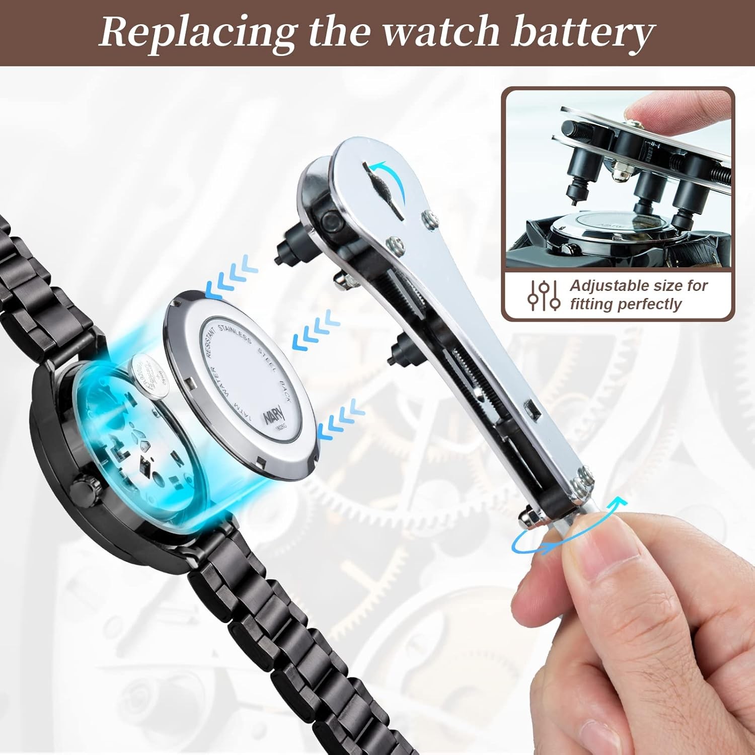 【Combination Version】Eventronic Watch Repair Tool Kit + Press Set,…