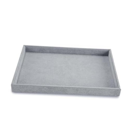 Velvet Flat Jewelry Trays Stackable Jewelry Drawer Organizer Holder for 1 Grid
