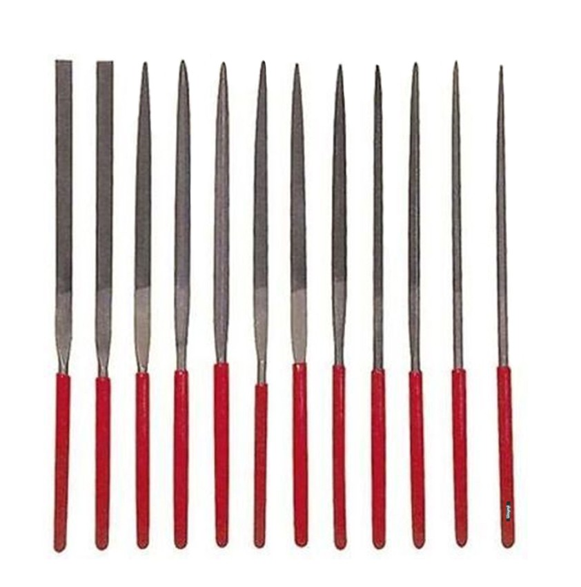 File Needle set 12 PC 5.5″ Swiss Pattern NEEDLE FILE Cut 2, Sculptors Jeweler