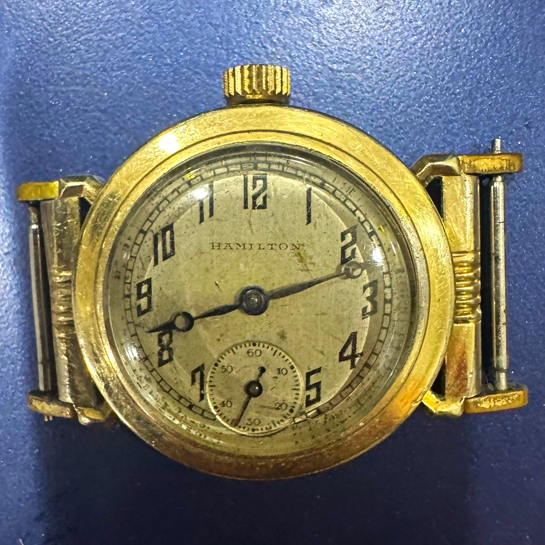 Hamilton Vintage Manual Wind 17J Gold Dial with 27mm case