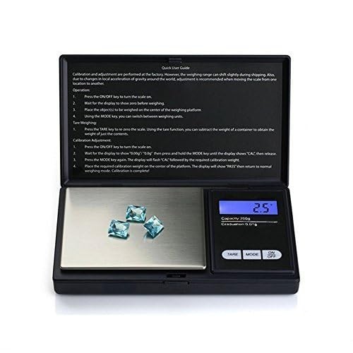 500g x 0.1g Digital Pocket Scale Sleek Kitchen Gold Jewels Portable Measuring