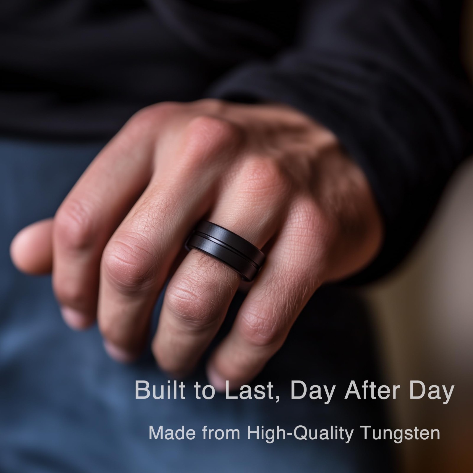 Customizable Tungsten Wedding Band for Men & Women, Engraved Promise Ring, 6-14,