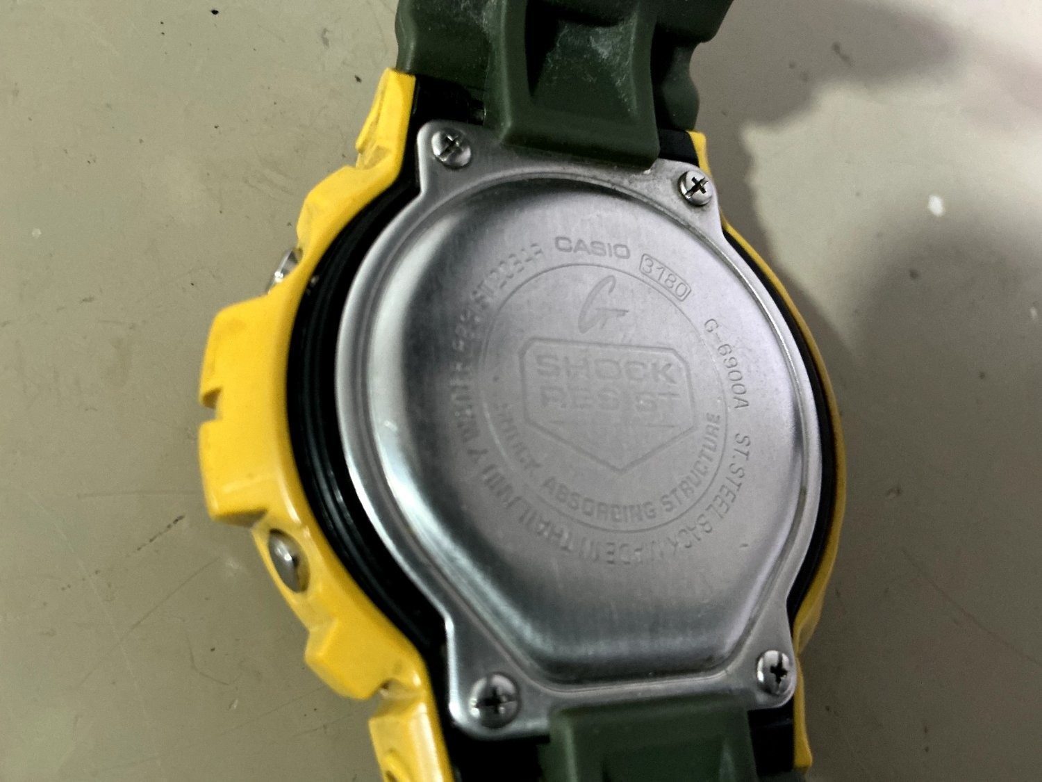 Casio G-Shock G-6900A Tough Solar Digital Watch Yellow & Green Module 3180